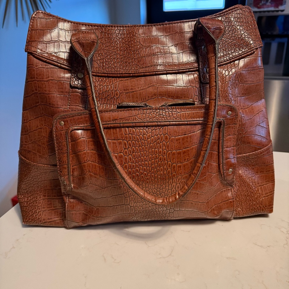 5 for $25! Emilie m. Embossed Manufactured Leather Bag - Picture 3 of 16